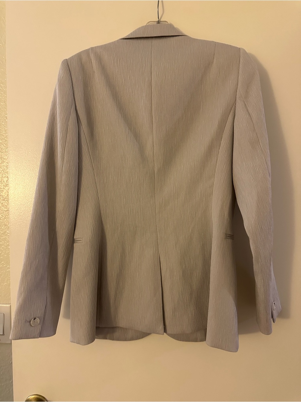 Reiss Women's Light Gray Single-Button Textured Blazer Size 6 - Picture 2 of 5